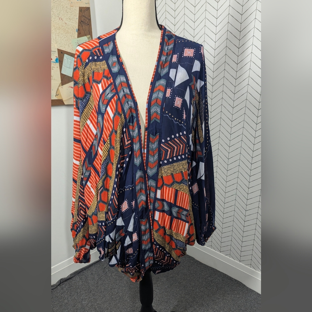 Anthro‎ Akemi + Kin Women's OS Boho Whimsygoth Patchwork Cocoon Kimono Wrap